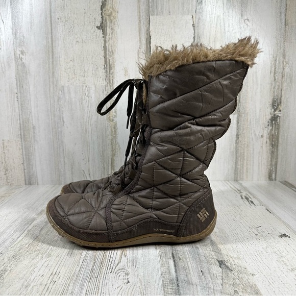Columbia Minx Mid Insulated Omni Grip Waterproof Winter Snow Boots Brown #982 - Picture 1 of 11